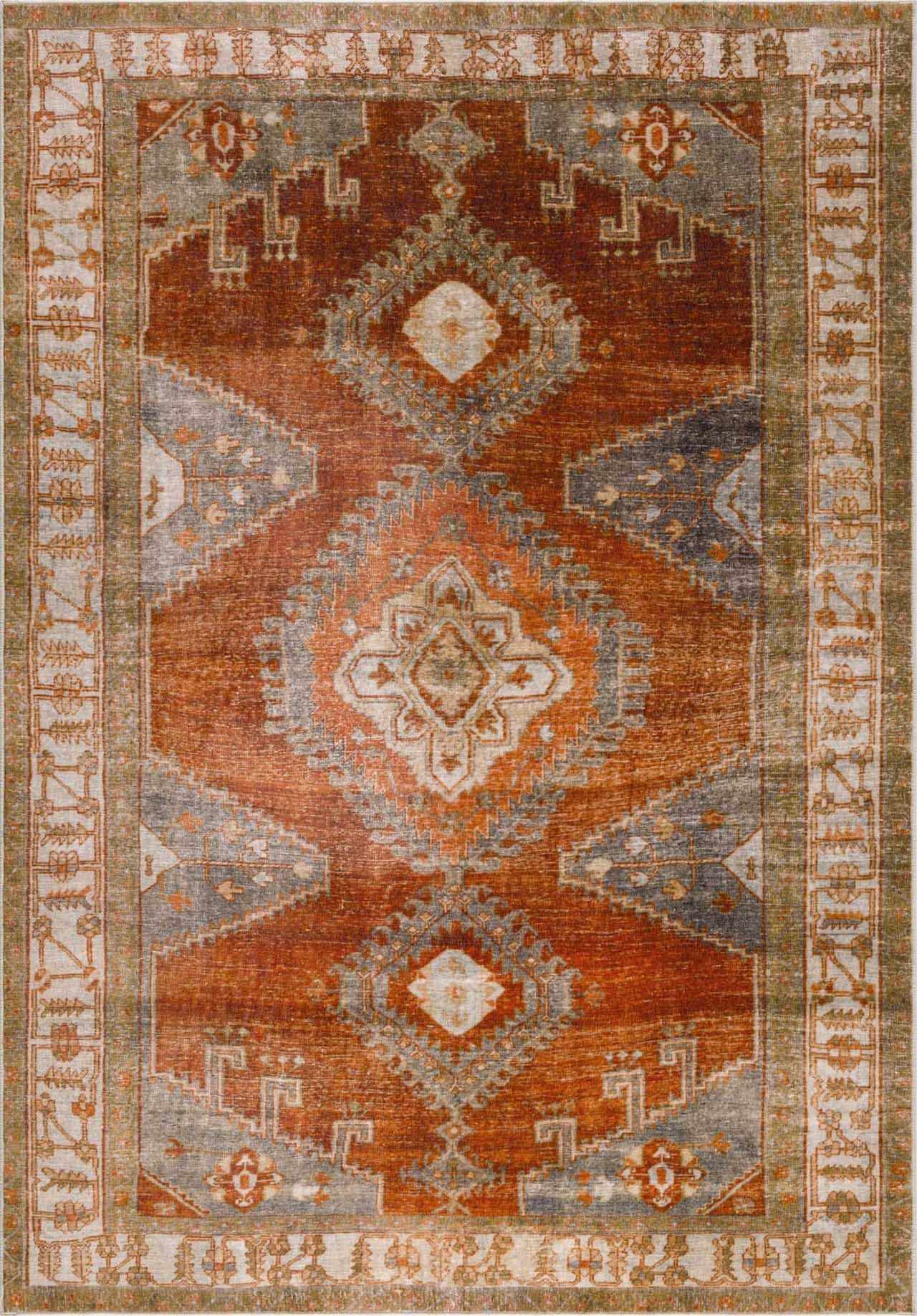 Kullar Orange Area Rug